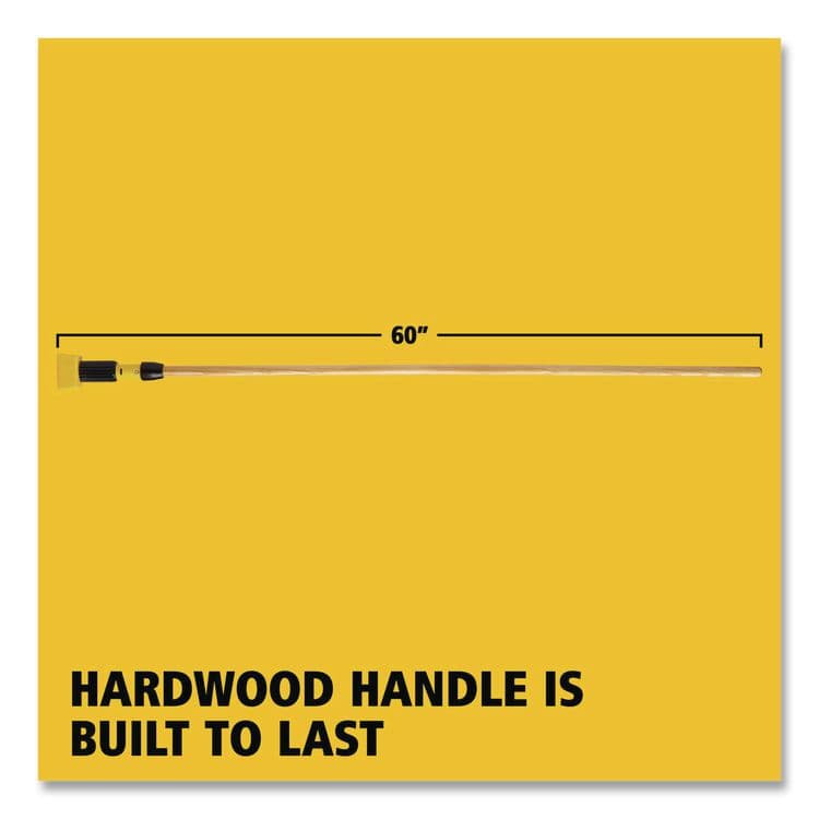 RUBBERMAID COMMERCIAL PROD. Gripper Hardwood Mop Handle, 1.13" dia x 60", Natural/Yellow (RCPH216) thumbnail 3