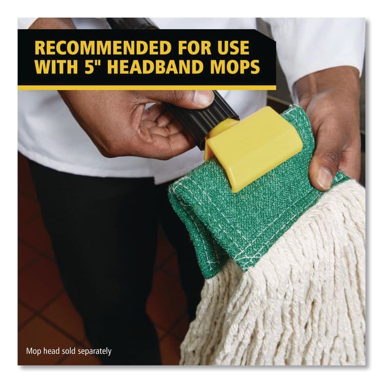 RUBBERMAID COMMERCIAL PROD. Gripper Fiberglass Mop Handle, 1" dia x 60", Gray/Yellow (RCPH246GY) thumbnail 4