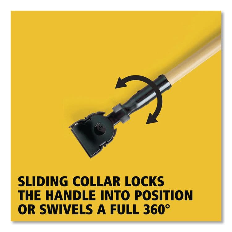 RUBBERMAID COMMERCIAL PROD. Snap-On Hardwood Dust Mop Handle, 1.5" dia x 60", Natural (RCPM116) thumbnail 4