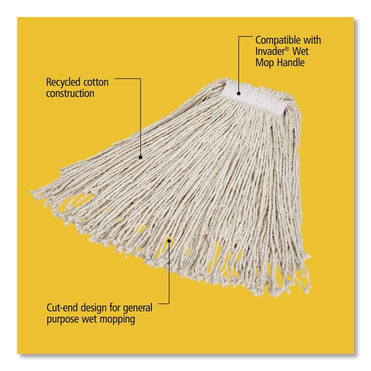 RUBBERMAID COMMERCIAL PROD. Value Pro Mop Head, Cotton, Large, White (RCPFGV11800WH00) thumbnail 2