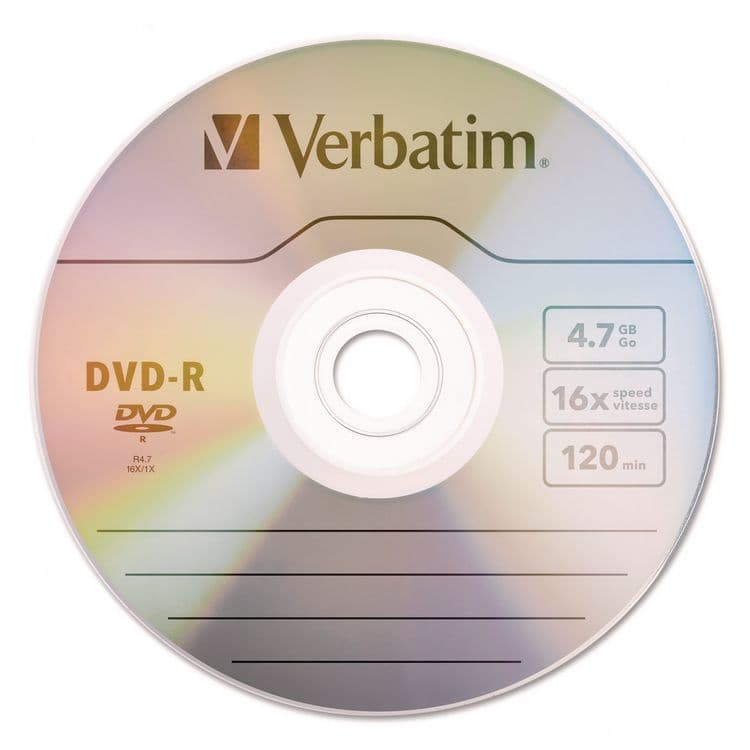 VERBATIM CORPORATION DVD-R Recordable Disc, 4.7 GB, 16x, Wrap, Silver, 10/Pack (VER97901) thumbnail 2