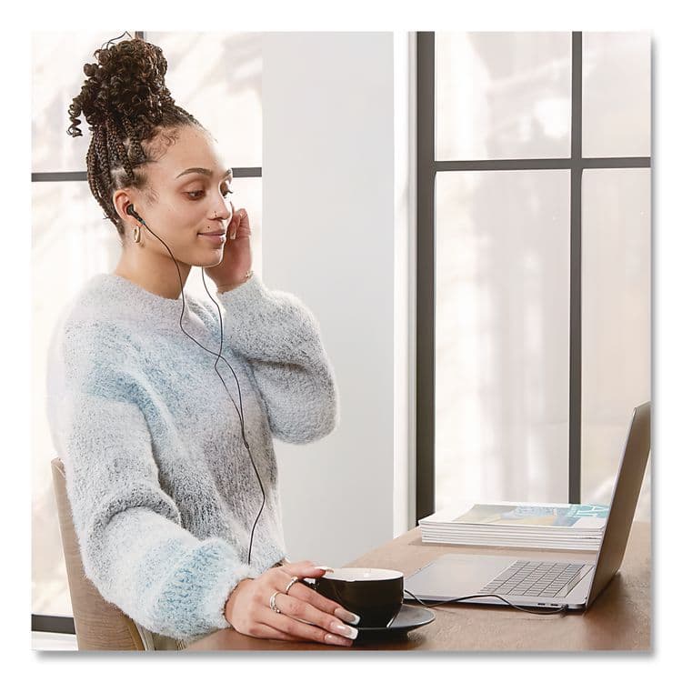 VERBATIM CORPORATION Stereo Earphones, Black (VER99711) thumbnail 4