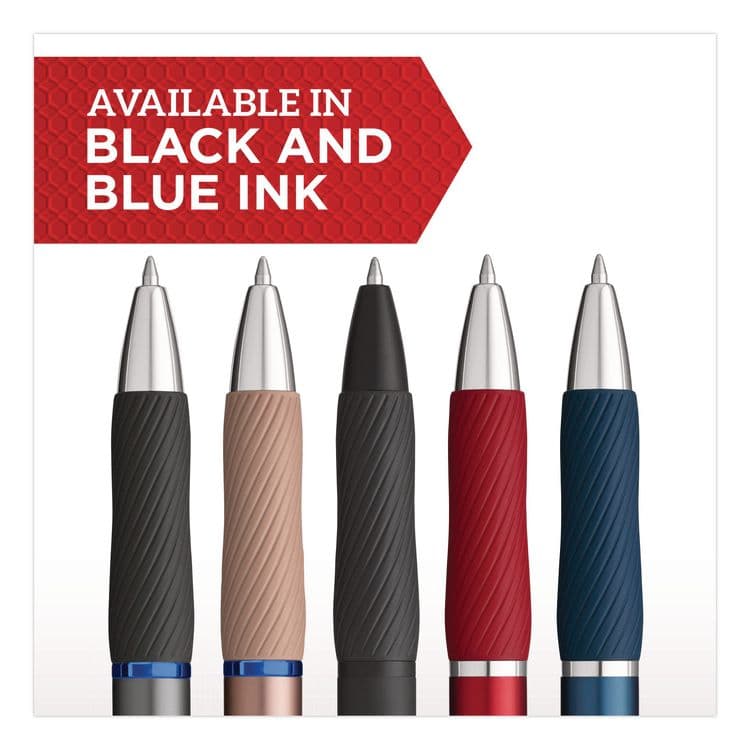 SANFORD S-Gel Premium Metal Barrel Gel Pen, Retractable, Medium 0.7 mm, Black Ink, Black Barrel, 4/Pack (SAN2194703) thumbnail 2