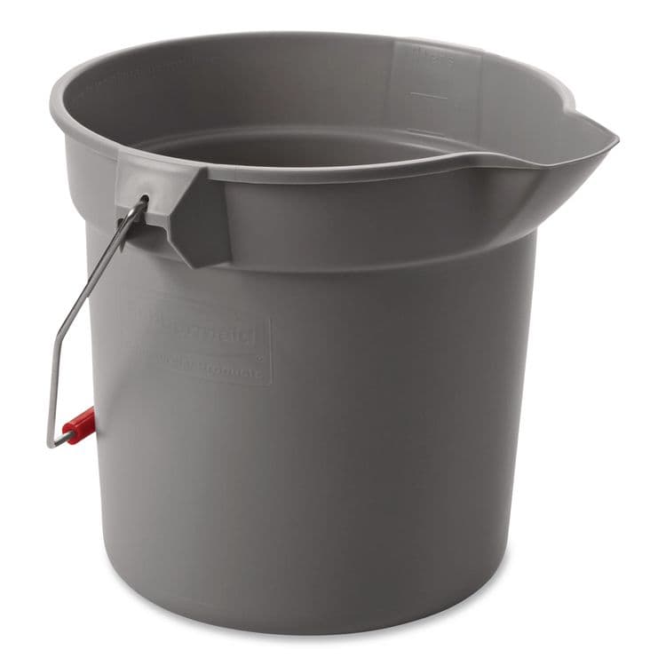 RUBBERMAID COMMERCIAL PROD. 10 Quart Plastic Utility Pail, Plastic, Gray, 10.5" dia (RCP296300GY)