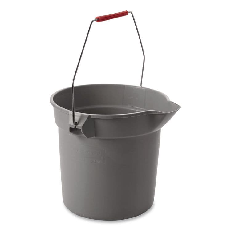 RUBBERMAID COMMERCIAL PROD. 10 Quart Plastic Utility Pail, Plastic, Gray, 10.5" dia (RCP296300GY) thumbnail 2
