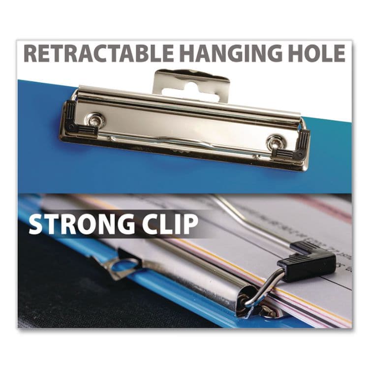 OFFICEMATE INTERNATIONAL CORP. Recycled Plastic Clipboard, Holds 8.5 x 11 Sheets, Blue (OIC83048) thumbnail 3