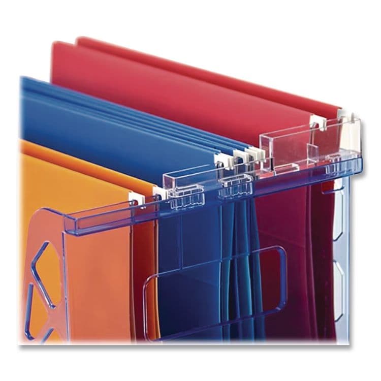 OFFICEMATE INTERNATIONAL CORP. Blue Glacier Desktop File Organizer, 1 Section, Letter-Size, 8.63" Long, Translucent Blue (OIC23221) thumbnail 4