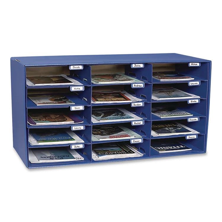 PACON CORPORATION Classroom Keepers Corrugated Mailbox, 31.5 x 12.88 x 16.38, Blue (PAC001308) thumbnail 4