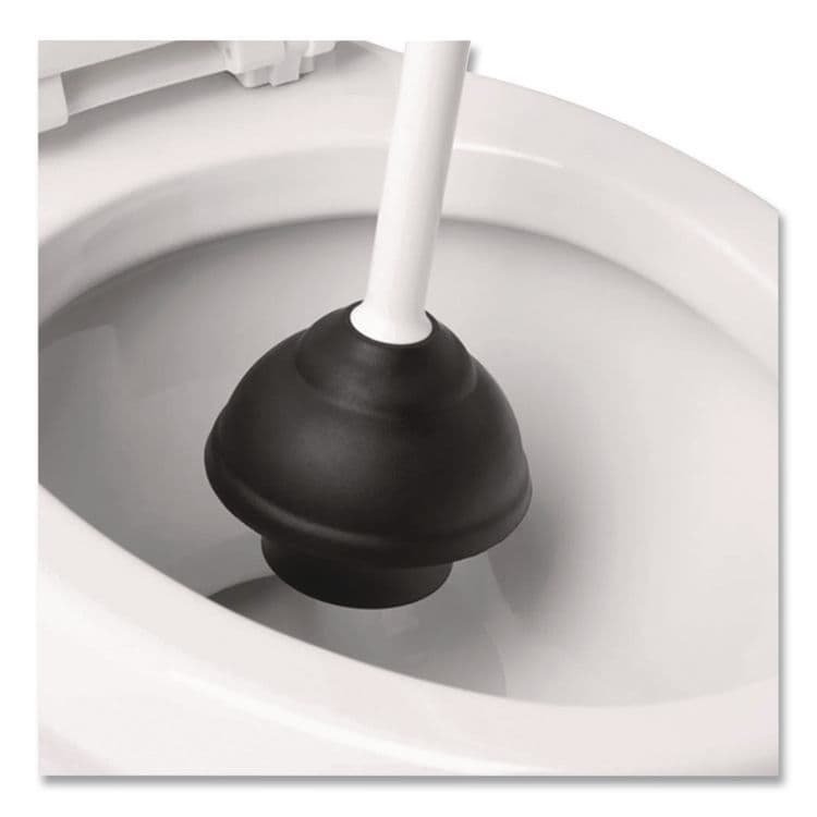 OXO Good Grips Toilet Plunger and Canister, 24" Plastic Handle, 6" dia, White (OXO12241700) thumbnail 2