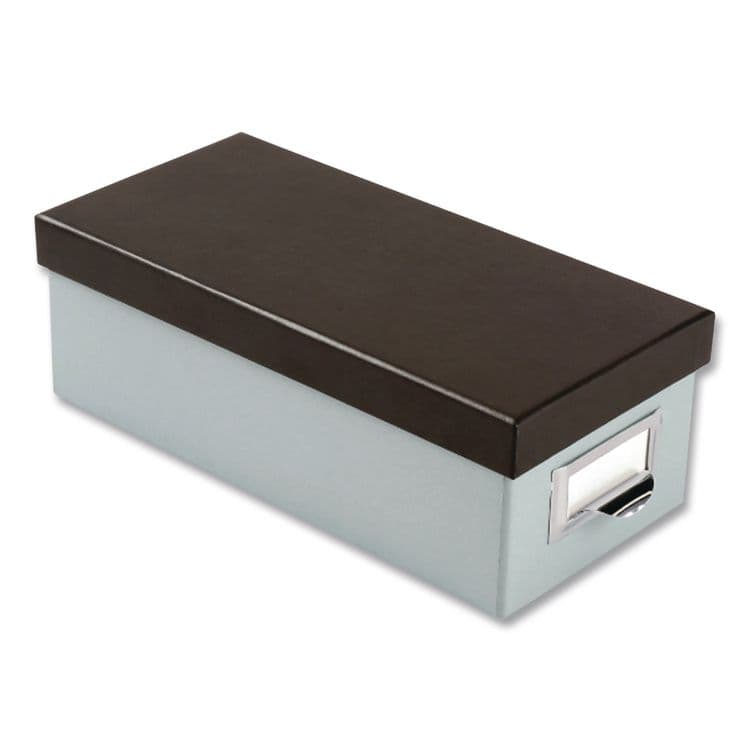 ESSELTE PENDAFLEX CORP. Index Card Storage Box, Holds 1,000 3 x 5 Cards, 5.5 x 11.5 x 3.88, Pressboard, Blue Fog/Black (OXF406355) thumbnail 4