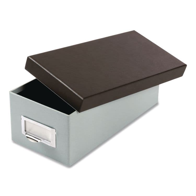 ESSELTE PENDAFLEX CORP. Index Card Storage Box, Holds 1,000 3 x 5 Cards, 5.5 x 11.5 x 3.88, Pressboard, Blue Fog/Black (OXF406355) thumbnail 3