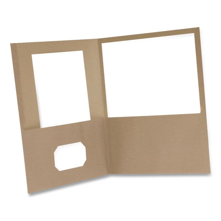 TOPS BUSINESS FORMS Earthwise by Oxford 100% Recycled Twin-Pocket Folder, Accommodates (100) 11 x 8.5 Sheets, Natural, 10/Pack (OXF00574) thumbnail 3