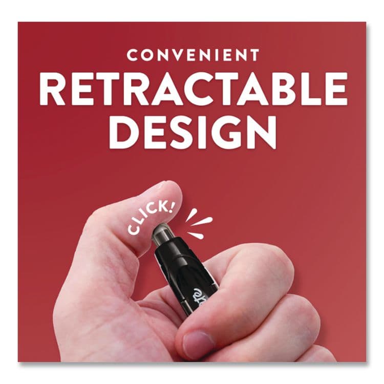 SANFORD InkJoy Gel Pen, Retractable, Medium 0.7 mm, Black Ink, Black/Smoke Barrel, 8/Pack (PAP1958856) thumbnail 4