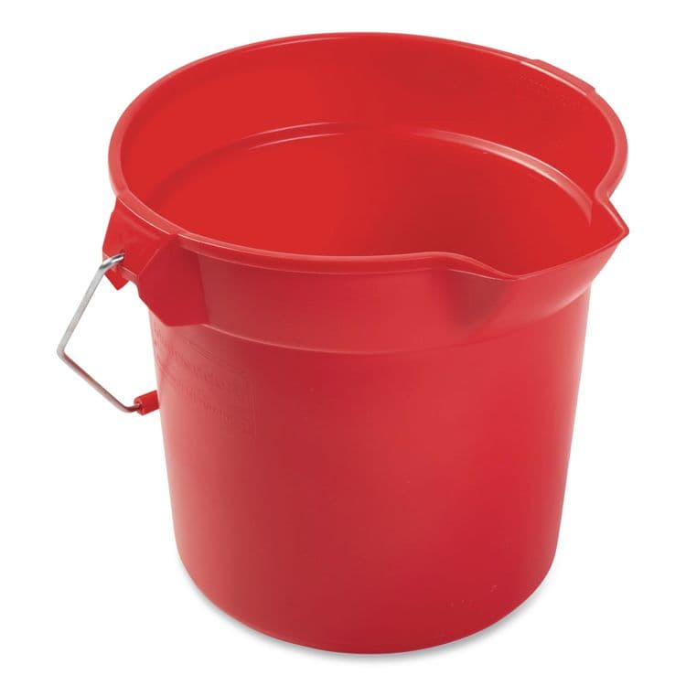 RUBBERMAID COMMERCIAL PROD. BRUTE Round Utility Pail, 10 qt, Plastic, Red, 10.5" dia (RCP2963RED) thumbnail 3