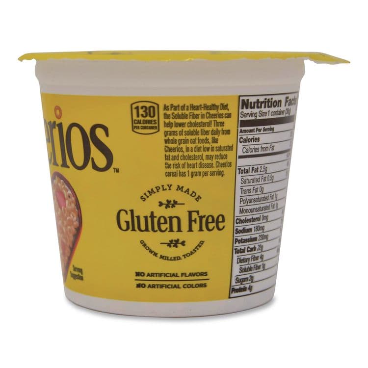 GENERAL MILLS Cheerios Breakfast Cereal, Single-Serve 1.3 oz Cup, 6/Pack (AVTSN13896) thumbnail 4