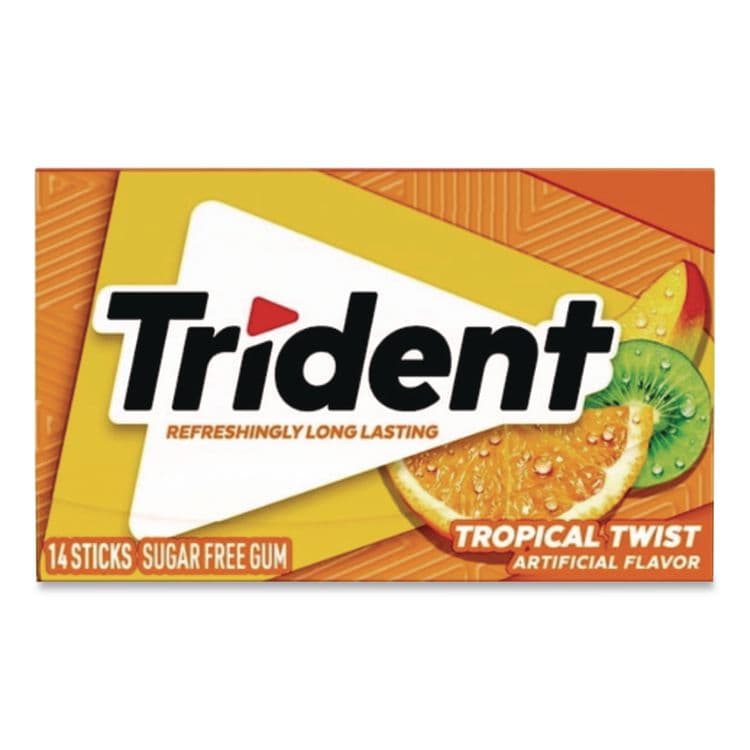 MONDELEZ INTERNATIONAL Sugar-Free Gum, Tropical Twist, 14 Sticks/Pack, 12 Packs/Box (CDBMOZ01110) thumbnail 2