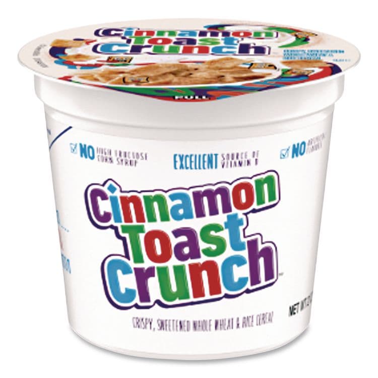 GENERAL MILLS Cinnamon Toast Crunch Cereal, Single-Serve 2 oz Cup, 6/Pack (AVTSN13897) thumbnail 2