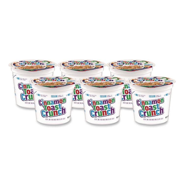 GENERAL MILLS Cinnamon Toast Crunch Cereal, Single-Serve 2 oz Cup, 6/Pack (AVTSN13897)