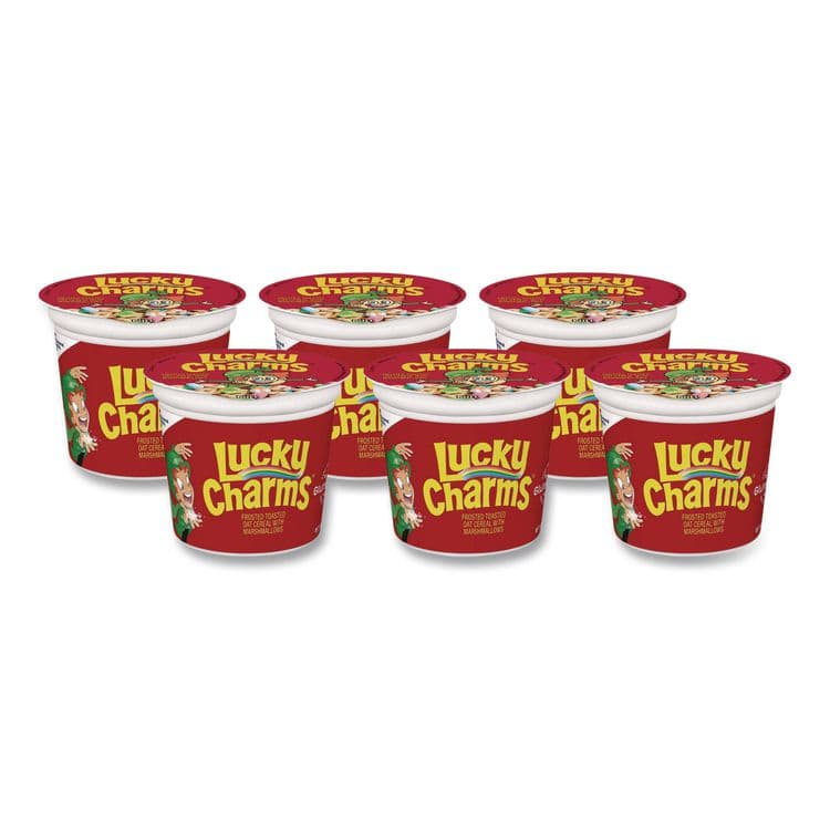 GENERAL MILLS Lucky Charms Cereal, Single-Serve 1.73 oz Cup, 6/Box (AVTSN13899)