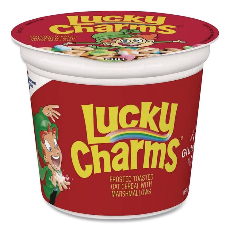 GENERAL MILLS Lucky Charms Cereal, Single-Serve 1.73 oz Cup, 6/Box (AVTSN13899) thumbnail 2