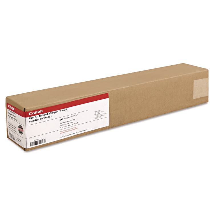 CANON USA, . Fine Art Natural Paper Roll, 2" Core, 14 mil, 24" x 50 ft, Matte Natural (CNM0850V062)