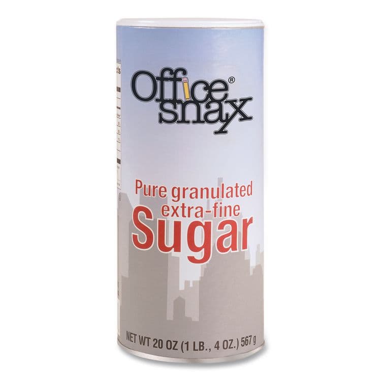 OFFICE SNAX, . Sugar Canister, 20 oz Reclosable Canister, 3/Pack (OFX00019G) thumbnail 2