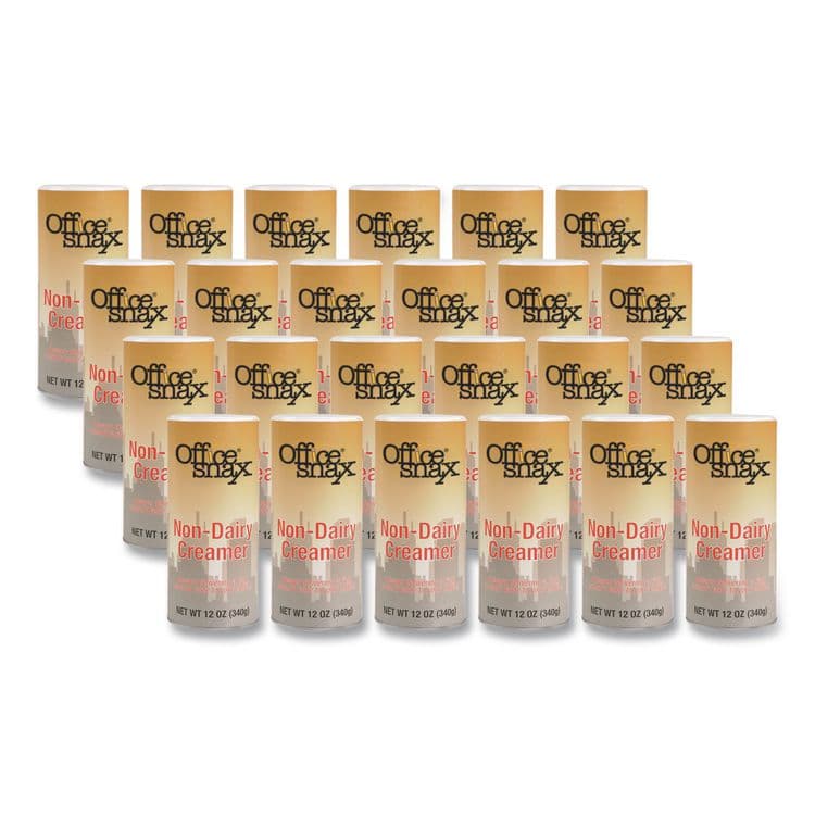 OFFICE SNAX, . Powdered Non-Dairy Creamer, Regular, 12 oz Canister, 24/Carton (OFX00020CT)