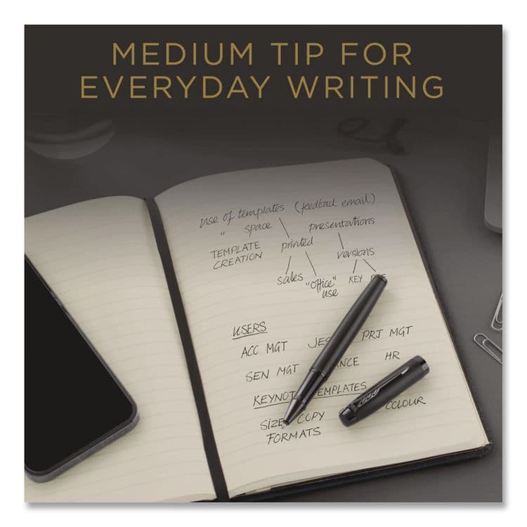 SANFORD Quink Refill for Parker Rollerball Pen, Medium Tip, Black Ink, 2/Pack (PAR1950325) thumbnail 4