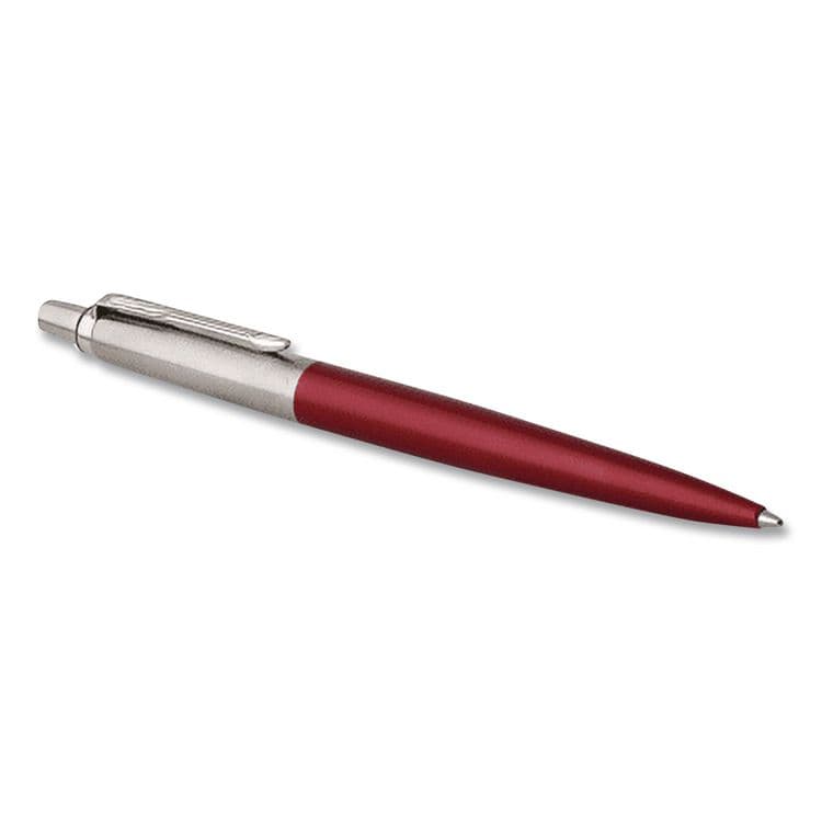 SANFORD Jotter Ballpoint Pen, Retractable, Medium 0.7 mm, Blue Ink, Kensington Red/Chrome Barrel (PAR1953241) thumbnail 4