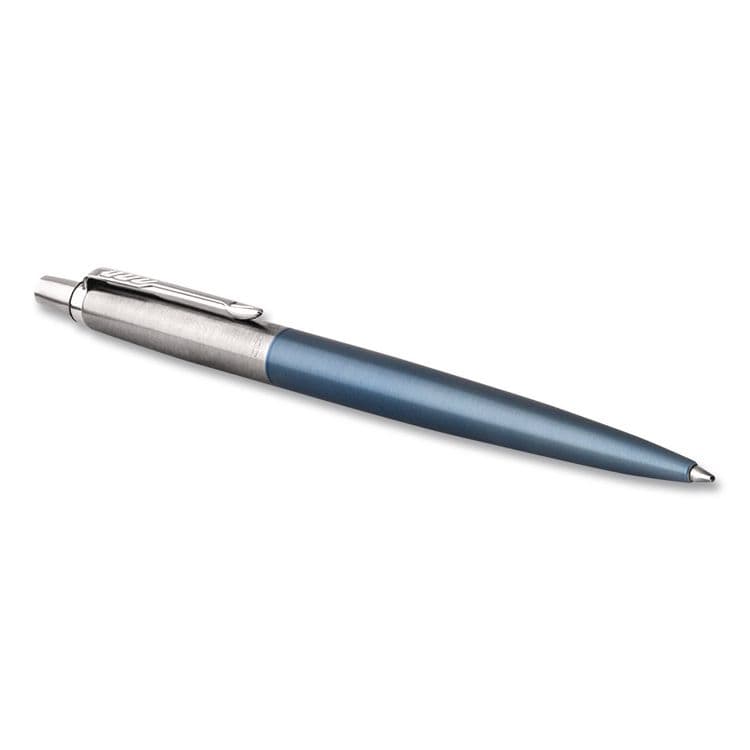SANFORD Jotter Ballpoint Pen, Retractable, Medium 0.7 mm, Blue Ink, Waterloo Blue/Chrome Barrel (PAR1953245) thumbnail 3