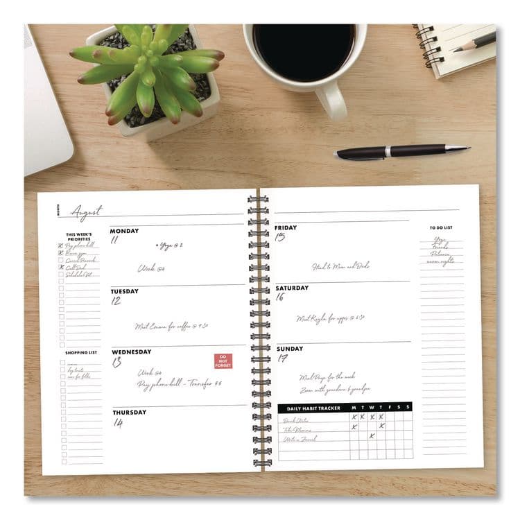 WILLOW CREEK PRESS Charcoal Gray Undated Monthly Planner, 11 x 8.5, Charcoal Gray, Undated (WPR49167) thumbnail 3