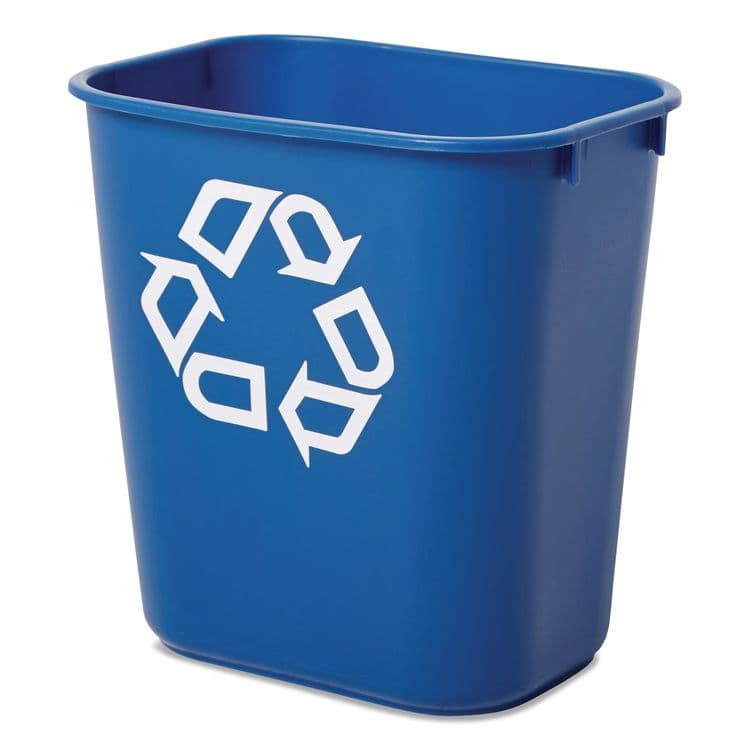 RUBBERMAID COMMERCIAL PROD. Deskside Recycling Container, Small, 13.63 qt, Plastic, Blue (RCP295573BE)