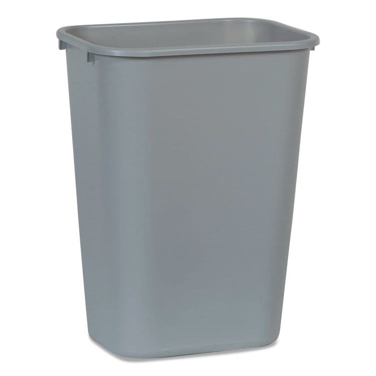 RUBBERMAID COMMERCIAL PROD. Deskside Plastic Wastebasket, 10.25 gal, Plastic, Gray (RCP295700GY)