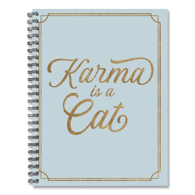 WILLOW CREEK PRESS Karma is a Cat Weekly/Monthly Planner, 8.5 x 6.5, Blue Cover, 12-Month (Jan to Dec): 2026 (WPR58442)