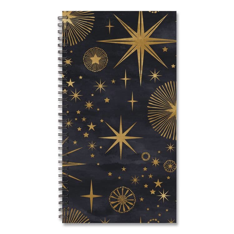 WILLOW CREEK PRESS Celestial Softcover Weekly/Monthly Spiral Planner, 6.5 x 3.5, Black/Gold Cover, 12-Month (Jan to Dec): 2026 (WPR57322)