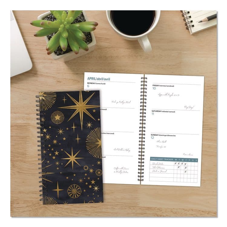 WILLOW CREEK PRESS Celestial Softcover Weekly/Monthly Spiral Planner, 6.5 x 3.5, Black/Gold Cover, 12-Month (Jan to Dec): 2026 (WPR57322) thumbnail 4