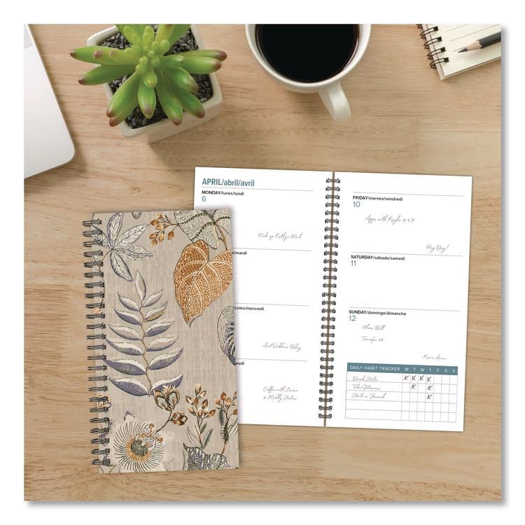 WILLOW CREEK PRESS Organic Tapestry Small Weekly/Monthly Spiral Planner, 6.5 x 3.5, Multicolor Cover, 12-Month (Jan to Dec): 2026 (WPR57353) thumbnail 4