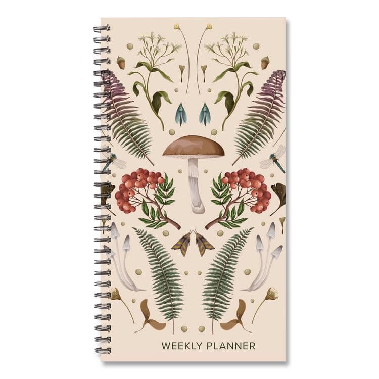 WILLOW CREEK PRESS Woodland Mushroom Softcover Weekly/Monthly Spiral Planner, 6.5 x 3.5, Multicolor Cover, 12-Month (Jan to Dec): 2026 (WPR57360)