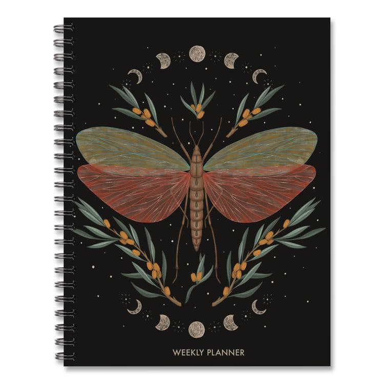 WILLOW CREEK PRESS Butterfly Zen Weekly/Monthly Planner, 8.5 x 6.5, Black Cover, 12-Month (Jan to Dec): 2026 (WPR57506)
