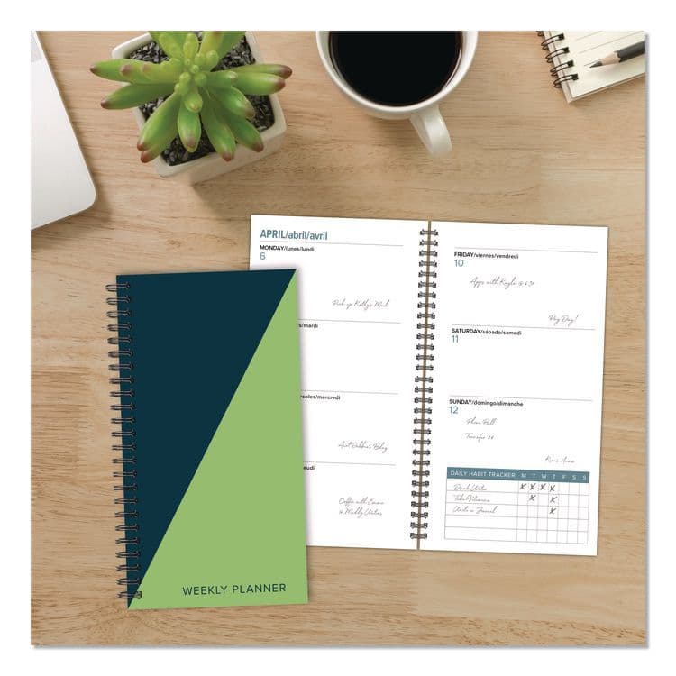 WILLOW CREEK PRESS Navy Lime Duotone Softcover Weekly/Monthly Spiral Planner, 6.5 x 3.5, Navy/Lime Cover, 12-Month (Jan to Dec): 2026 (WPR57711) thumbnail 4