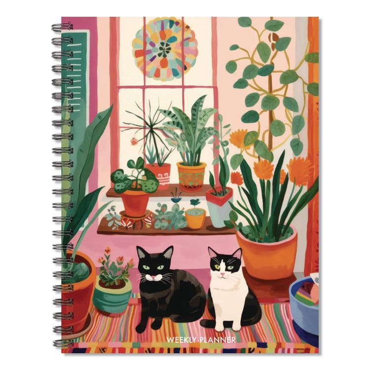 WILLOW CREEK PRESS Cats Love Plants Weekly/Monthly Planner, 8.5 x 6.5, Multicolor Cover, 12-Month (Jan to Dec): 2026 (WPR57728)