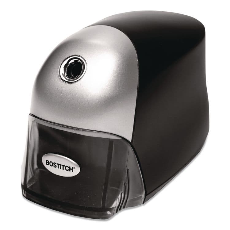 STANLEY BOSTITCH QuietSharp Executive Electric Pencil Sharpener, AC-Powered, 4 x 7.5 x 5.13, Black/Silver, 6/Carton (ACIEPS8HDBLKCT) thumbnail 4