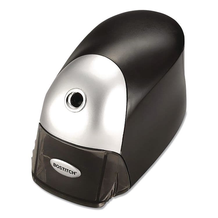 STANLEY BOSTITCH QuietSharp Executive Electric Pencil Sharpener, AC-Powered, 4 x 7.5 x 5.13, Black/Silver, 6/Carton (ACIEPS8HDBLKCT) thumbnail 3