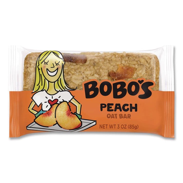 BOBO'S Oatmeal Bars, Peach, 3 oz Individually Wrapped, 12/Box (BBO00058) thumbnail 2