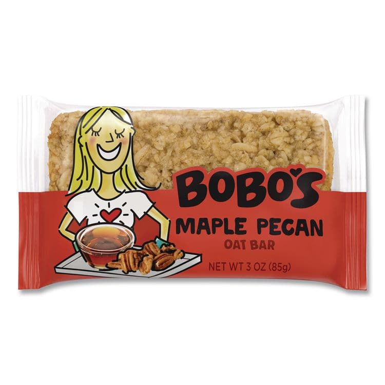 BOBO'S Oatmeal Bars, Maple Pecan, 3 oz Individually Wrapped, 12/Box (BBO00059) thumbnail 2