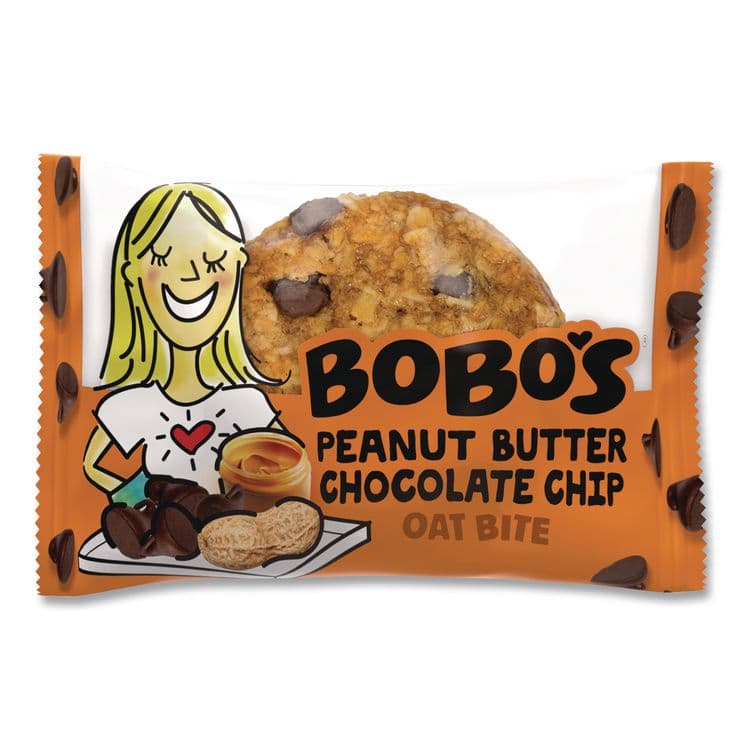 BOBO'S Oatmeal Bites, Peanut Butter Chocolate Chip, 1.3 oz Individually Wrapped, 25/Box (BBO00213) thumbnail 2