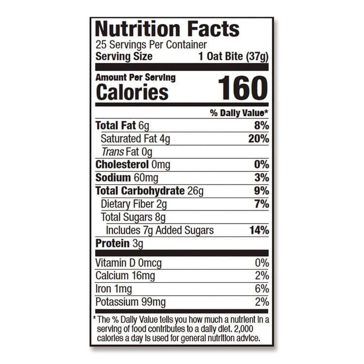 BOBO'S Oatmeal Bites, Peanut Butter Chocolate Chip, 1.3 oz Individually Wrapped, 25/Box (BBO00213) thumbnail 3