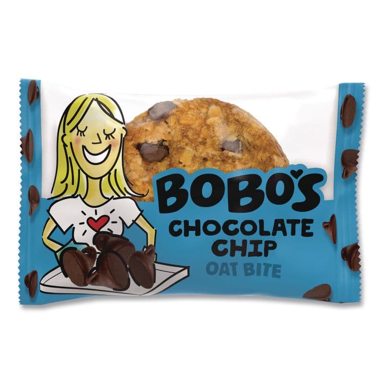 BOBO'S Oatmeal Bites, Chocolate Chip, 1.3 oz Individually Wrapped, 25/Box (BBO00214) thumbnail 2