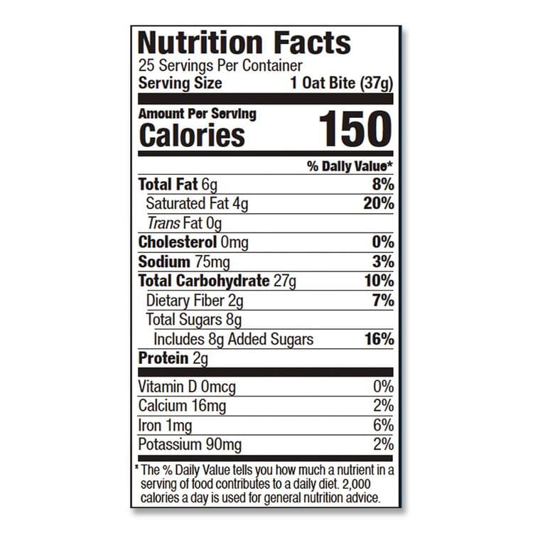 BOBO'S Oatmeal Bites, Chocolate Chip, 1.3 oz Individually Wrapped, 25/Box (BBO00214) thumbnail 3