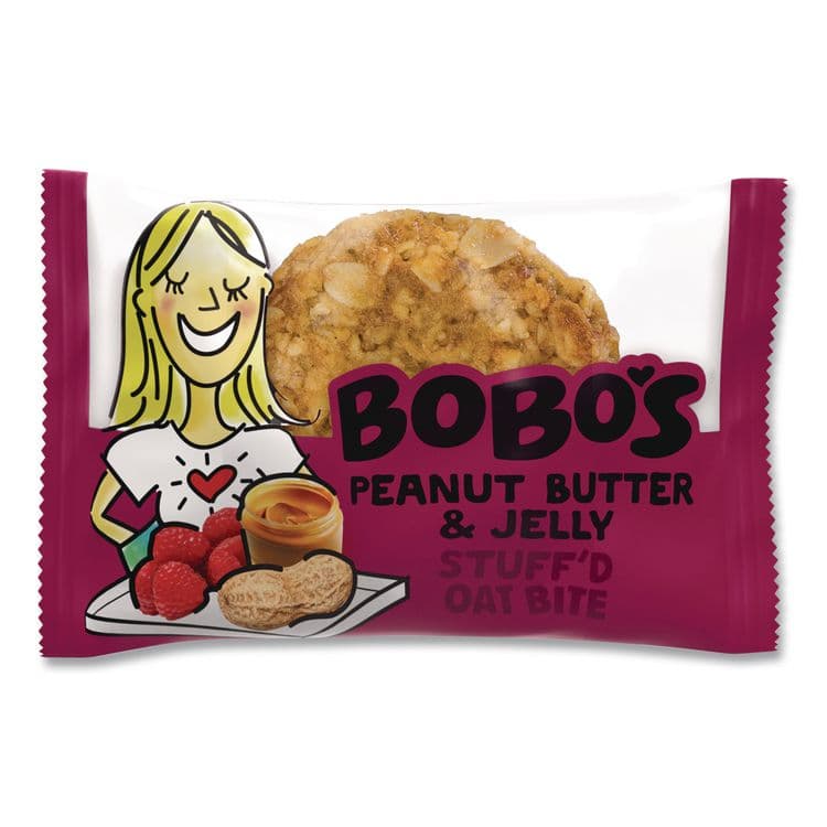 BOBO'S Stuff'd Oatmeal Bites, Peanut Butter and Jelly, 1.3 oz Individually Wrapped, 25/Box (BBO00216) thumbnail 2